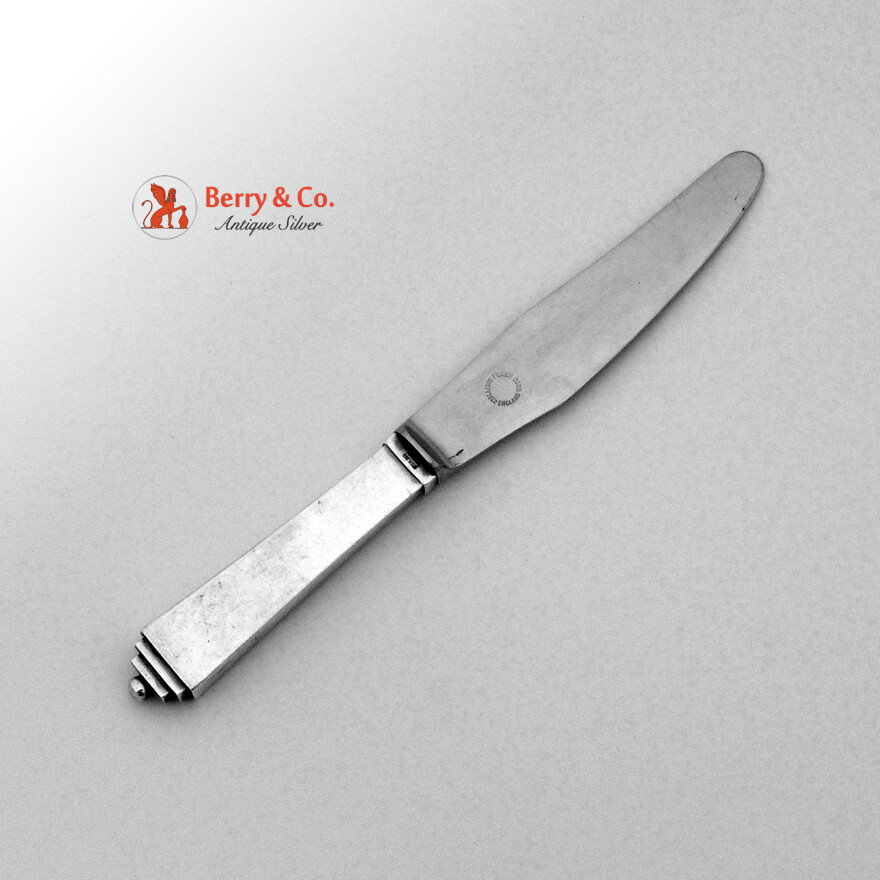 Pyramid Dessert Fork Knife Set Georg Jensen Sterling Silver 1927