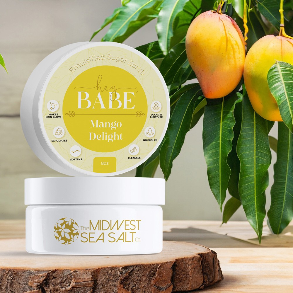Hey, Babe Emulsified Sugar Scrub - Mango Delight - 8oz