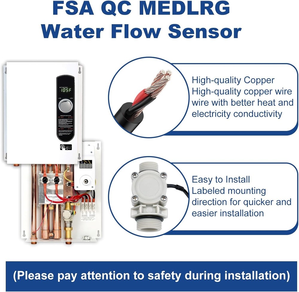 FSA QC MEDLRG Flow Sensor for Ecosmart ECO 18, 24, 27, 36 Water Heaters