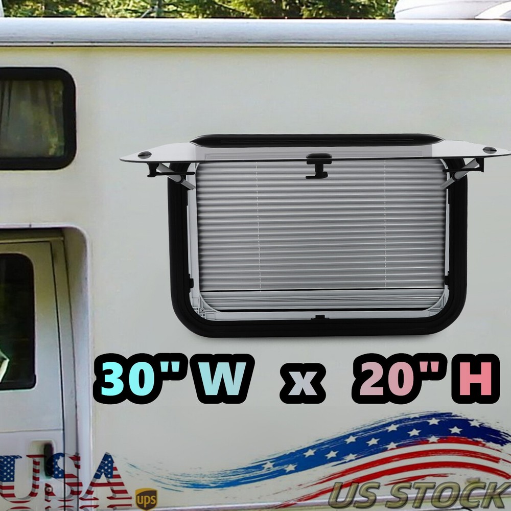 Rv Exit Window 30" W X 20" H Optional Trim Rv Window Replacement Camper + Screen