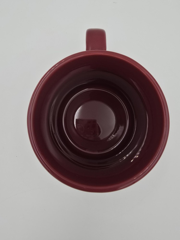 Rae Dunn Maroon Happy Camper Ceramic Mug