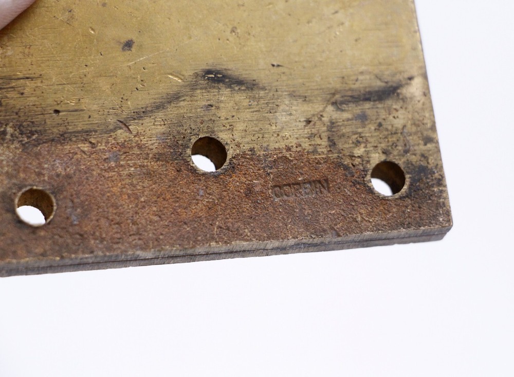 Vintage 4 x 3 Polished Brass Corbin Butt Door Hinge