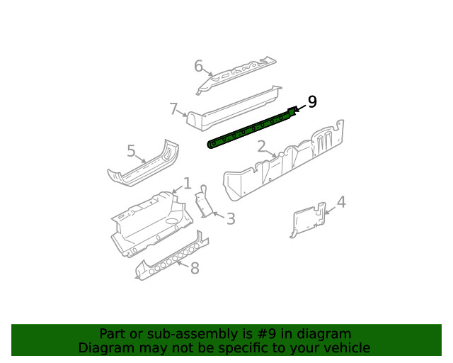 Genuine GM Step Panel Reinforcement 25749513