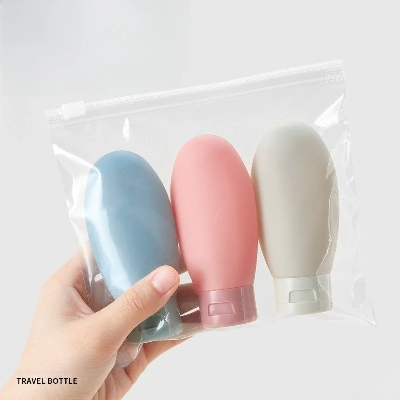 Travel Bottle Set Refillable Squeezable Leakproof Silicone Container 3 pcs/60 ML