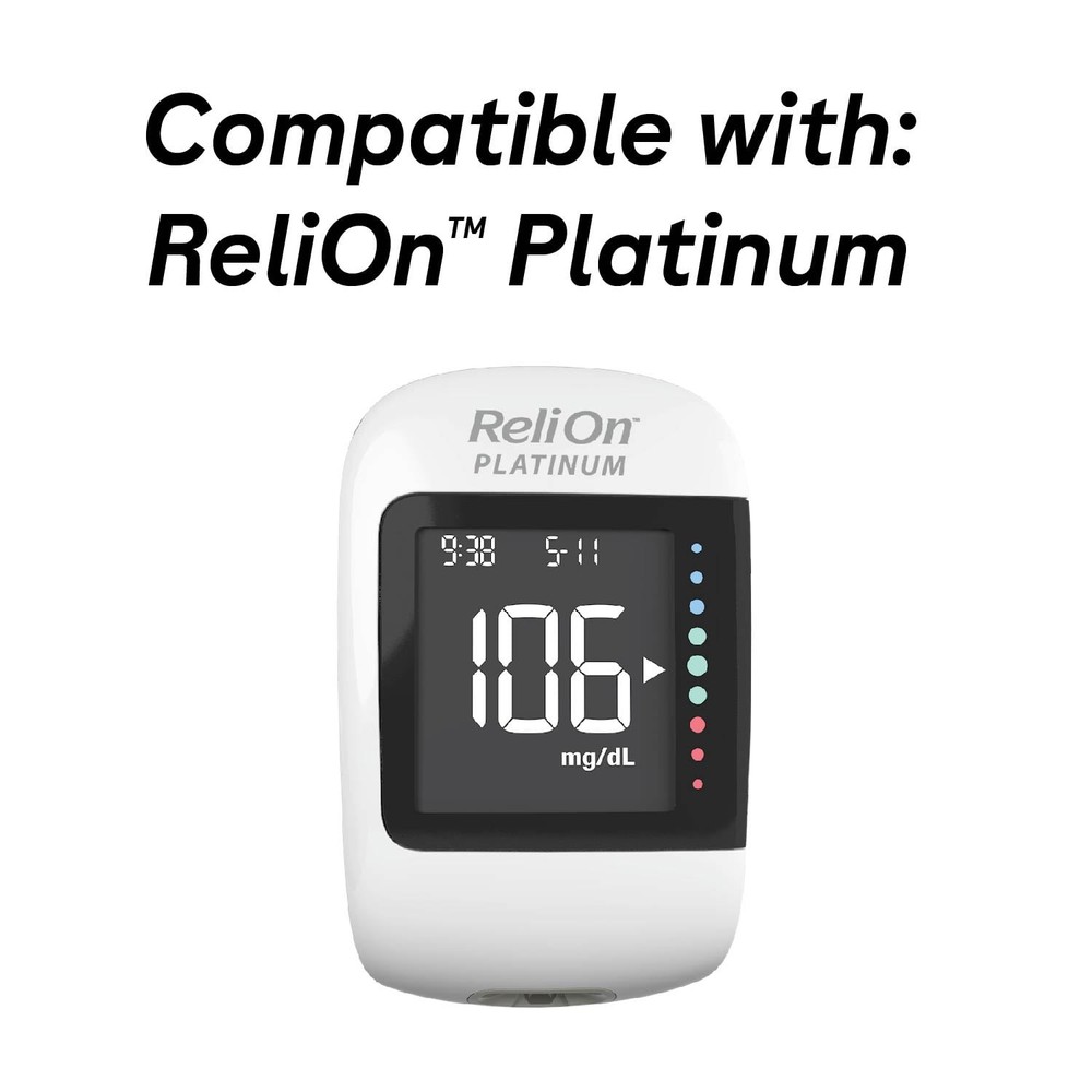 (2 pack) ReliOn Platinum Blood Glucose Test Strips, 50 Count