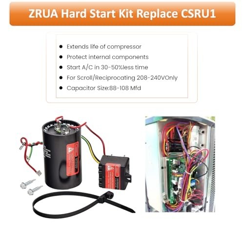 Hard Start Kit for Air Conditioner - Long Term Replace Compressor Saver Capacito