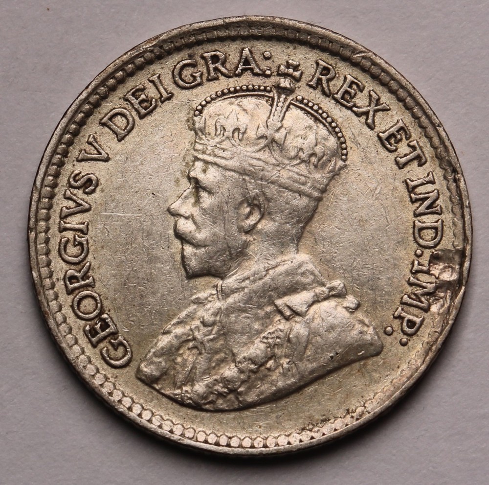 1919 Canada 5 Cent Silver Coin George V  KM# 22