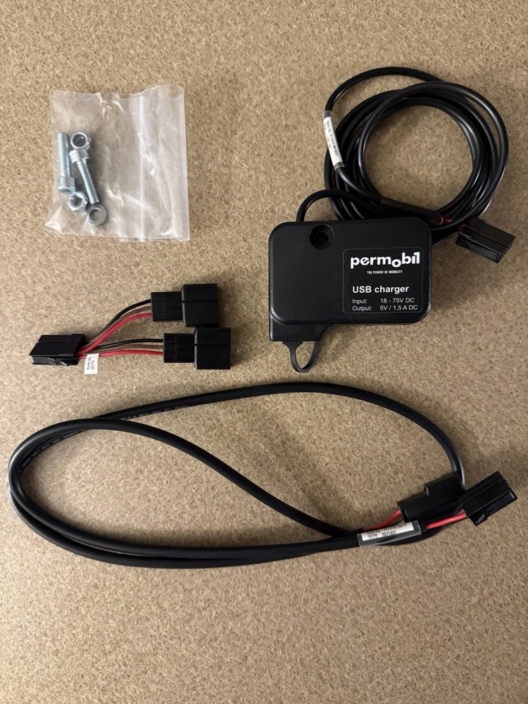 Permobil USB Charging Module  (5V/~ 1.5A Output) Cables & Hardware Part # 325021