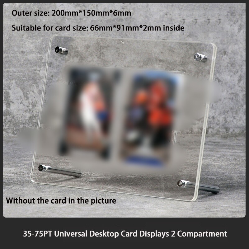 2 Grid Acrylic Card Display Stand – 35-75pt, Desktop Collection Display