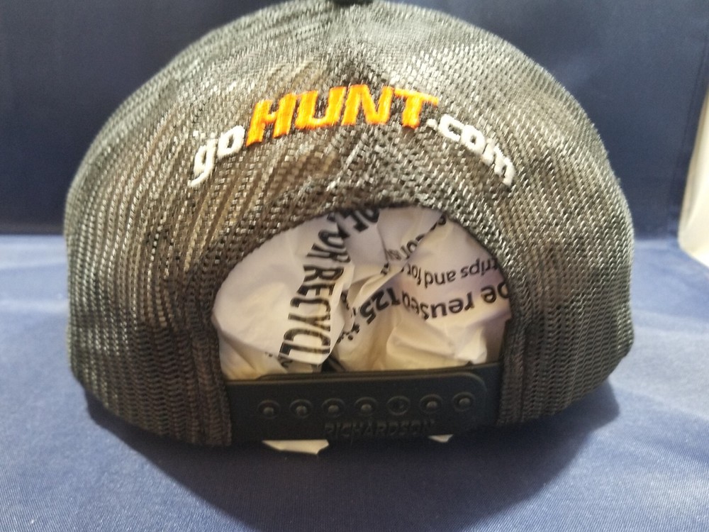 Go Hunt Logo Hat Black Trucker Mesh Adjustable Snapback Cap (0010)