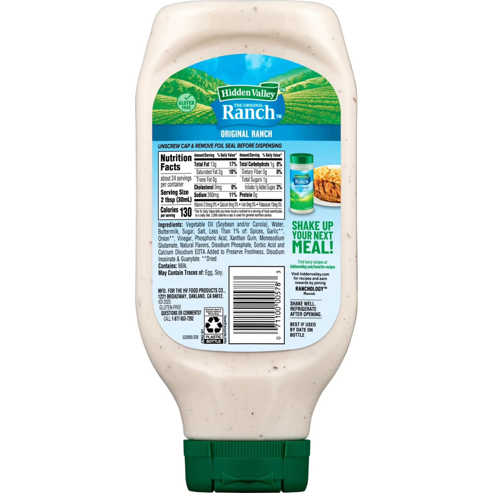 Hidden Valley Original Ranch Salad Dressing, 24 fl oz Bottle