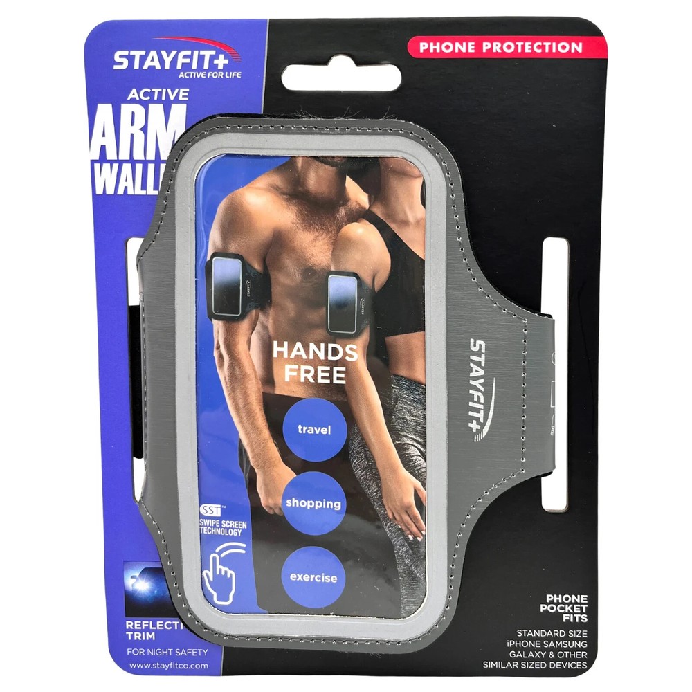 Stayfit Charcoal Grey Active Armband Wallet