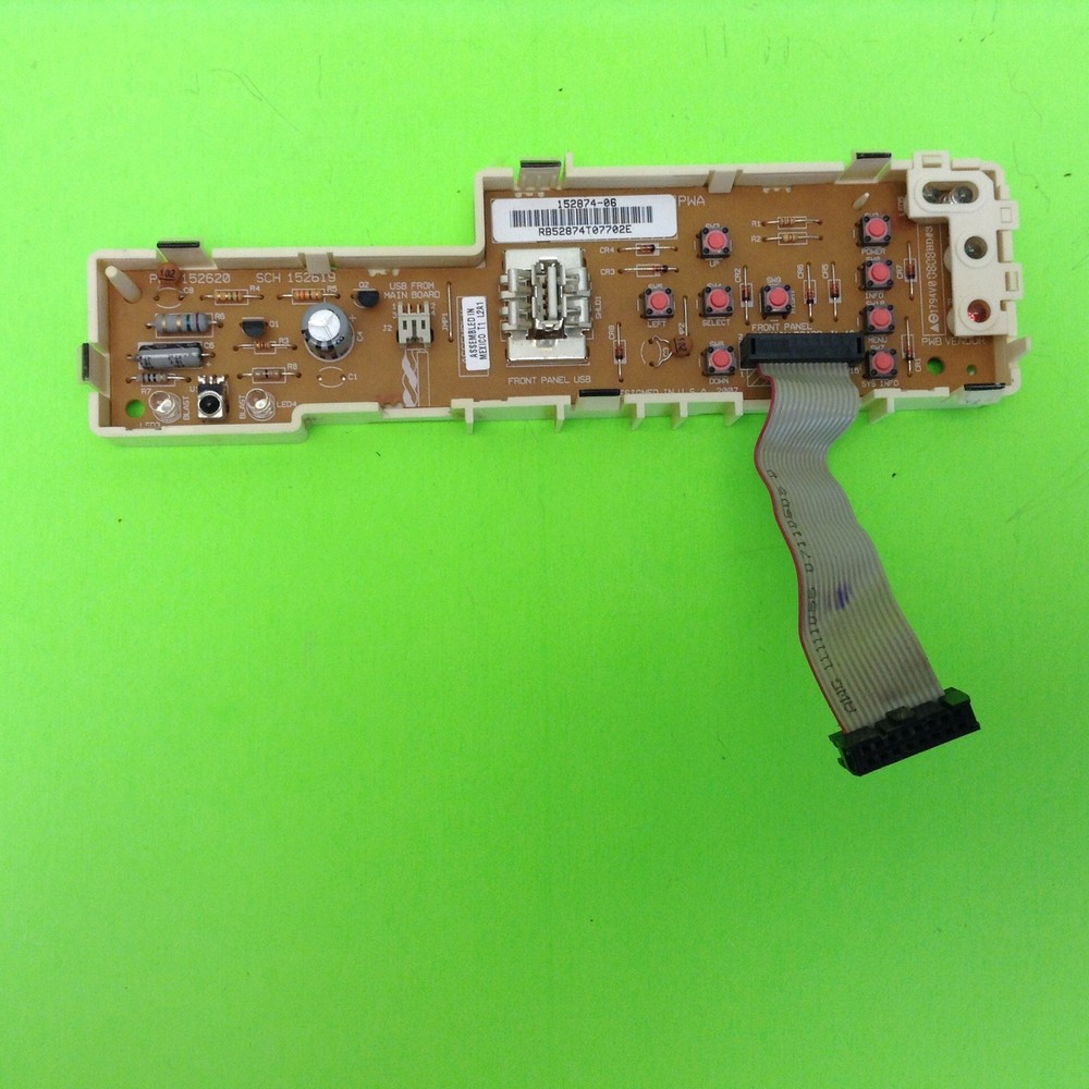 Dish Network VIP612 DVR Cable Front USB Button Control Panel Button 152874-06