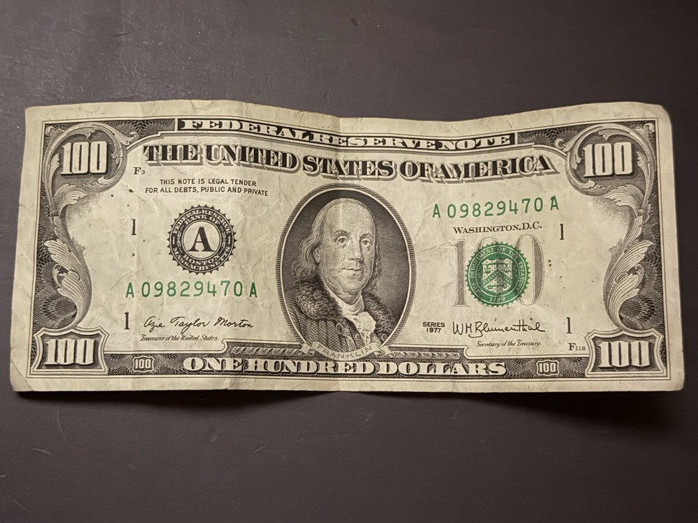 $100 1977 Federal Reserve Note
