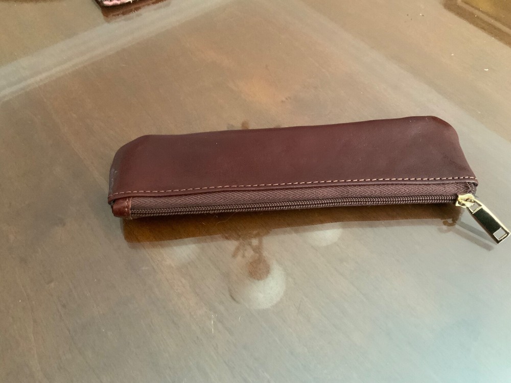David Oscarson Pen Brown Leather Pouch Case