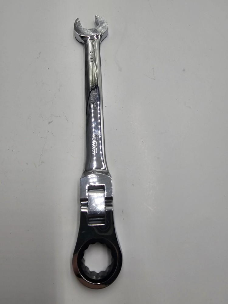 Mobarel 75° Off-Set 18mm Flex-Head Combination Ratcheting Wrench Silver