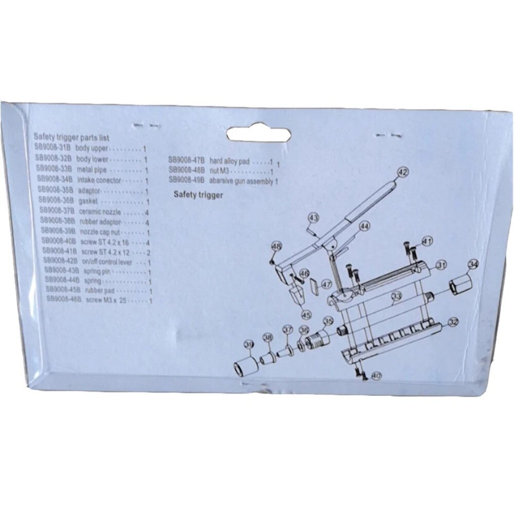 Pneumatic Handheld Sandblasting Portable Rust Removal Sandblaster Accessories