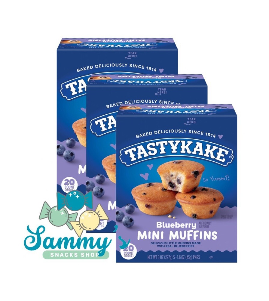 Tastykake Blueberry Mini Muffins 3 Boxes