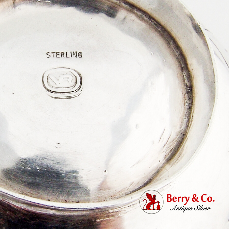 Hammered Inscribed Beaker Gilt Interior Sterling Silver