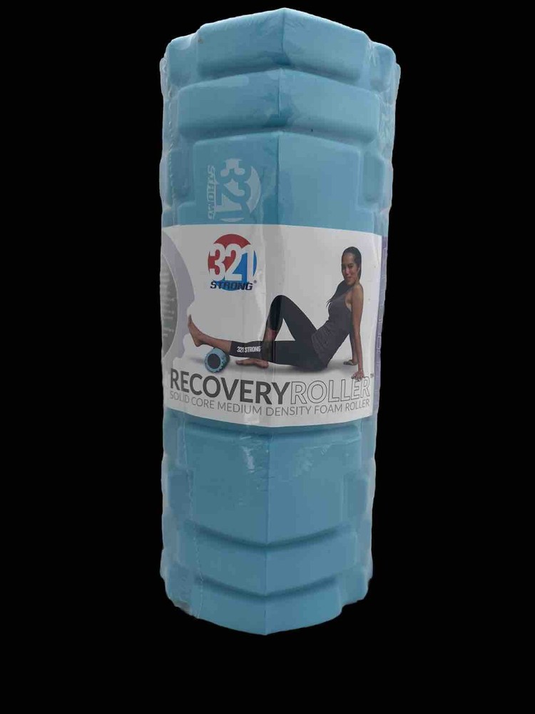321 Strong Foam Roller Medium Dense Deep Tissue Massager Aqua Blue *New & Sealed
