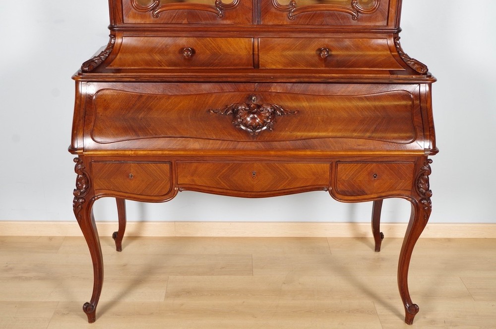 Louis XV Style Bookcase Desk