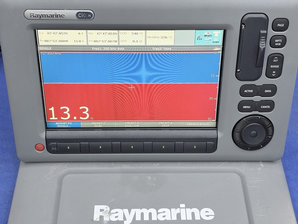 Raymarine C90w Widescreen GPS Chartplotter Multifunction Display; Fully Tested