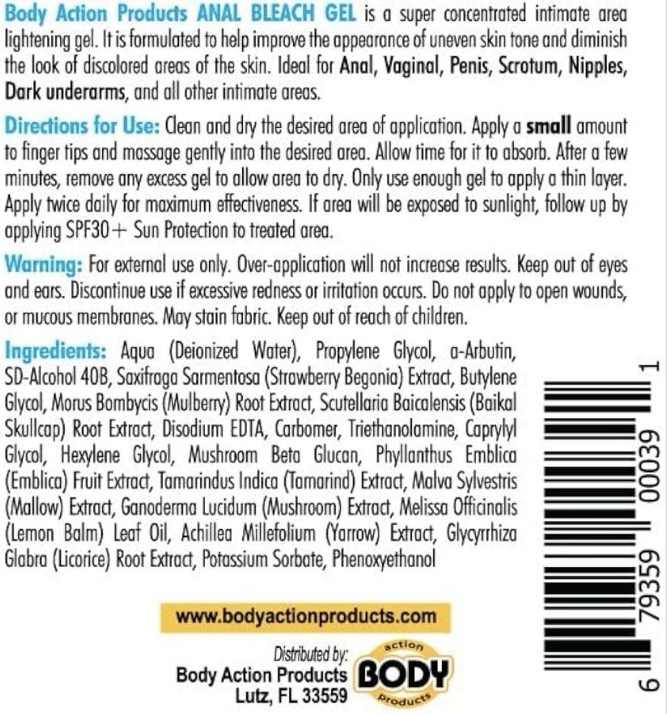 Brand New Body Action Rear Bleach 3 Pack
