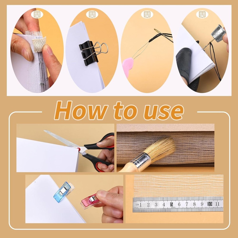 Beginner's Bookbinding Kit: 41 Tools Including Bone Folder & Binding Supplies