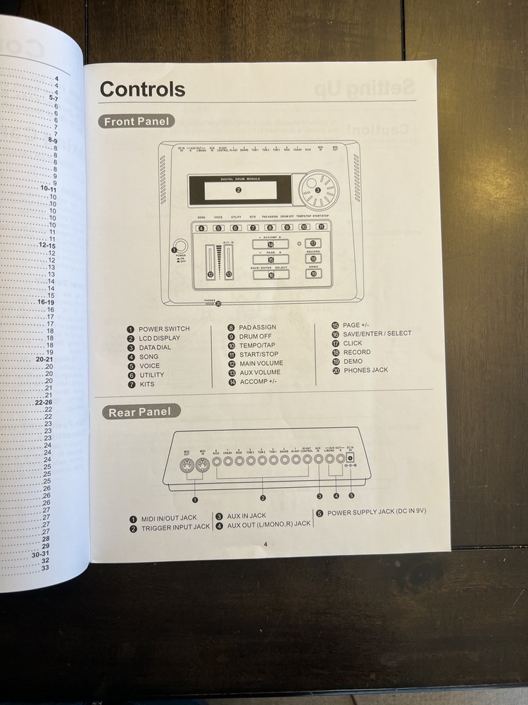 Yoki DD908 Instruction Manual Digital Drum Only Manual