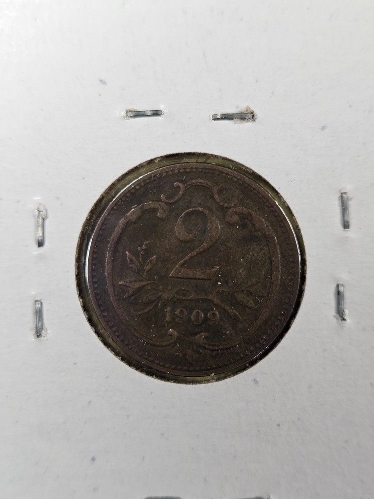 COINS - AUSTRIA - 2 HELLER 1909