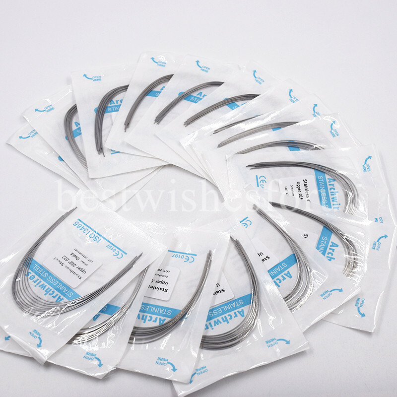 1xDental Orthodontic Stainless Steel Ovoid Upper/Lower Arch Wire Rectangular