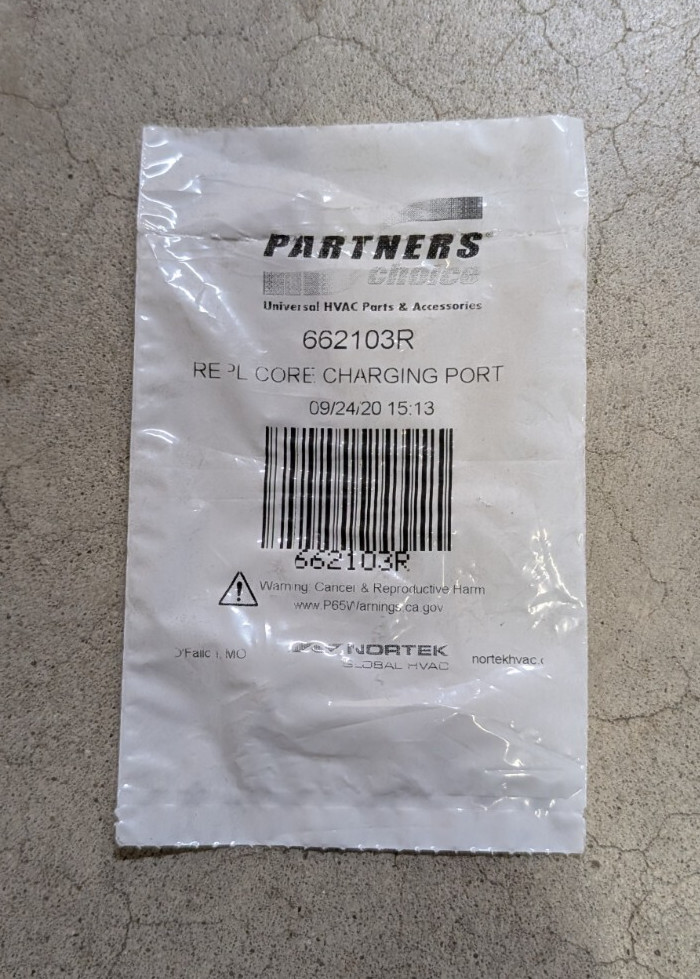 Nordyne 662103R - Core, Charging Port