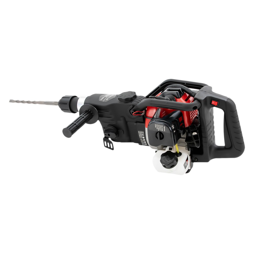 3in1 33cc Gasoline Jack Hammer & Drill Machine Chisel Concrete Breaker Bit Kit