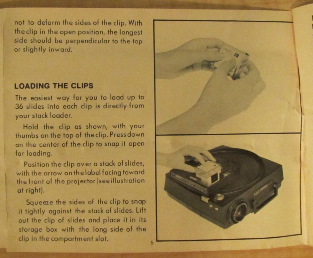 Vintage Kodak Carousel Stack Loader No. B40 Instructions Included Cat 151 4249