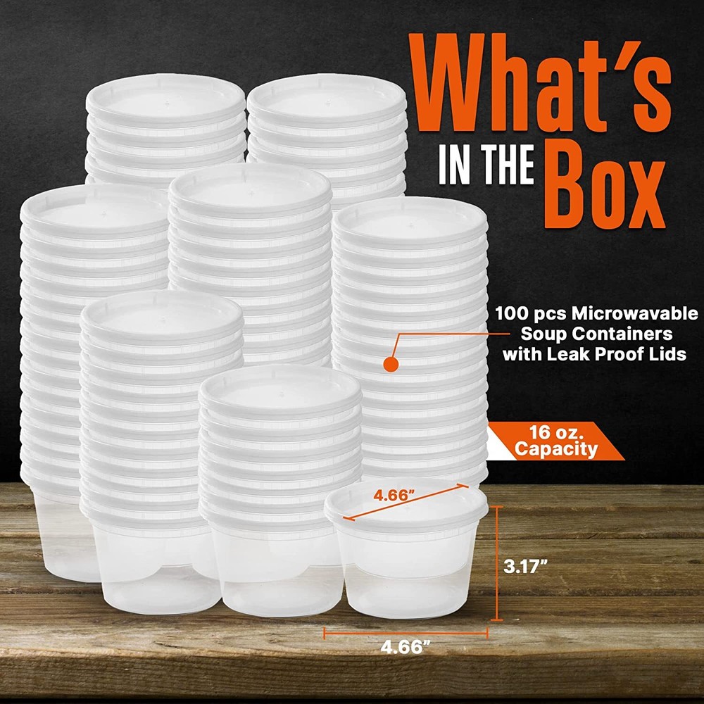Squatz SQDC16-2 100 Microwaveable Soup Container Food Storage