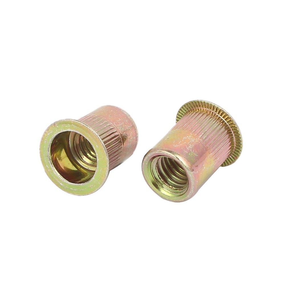 3/8"-16 Straight Knurled Rivet Nut Insert Bronze Threaded Insert 5pcs
