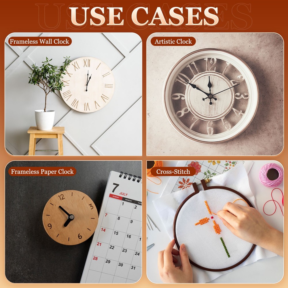 Clock Hands Kit, 16 Set Aluminum Clock Hands Parts Replacement, White Style 7