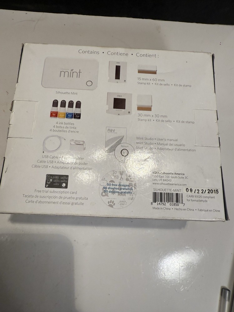 Mint Silhouette Custom Stamp Maker Printer -New-