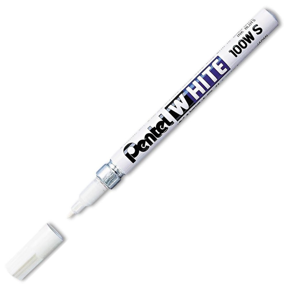 Pentel WHITE 100WS Fine Point Permanent Marker