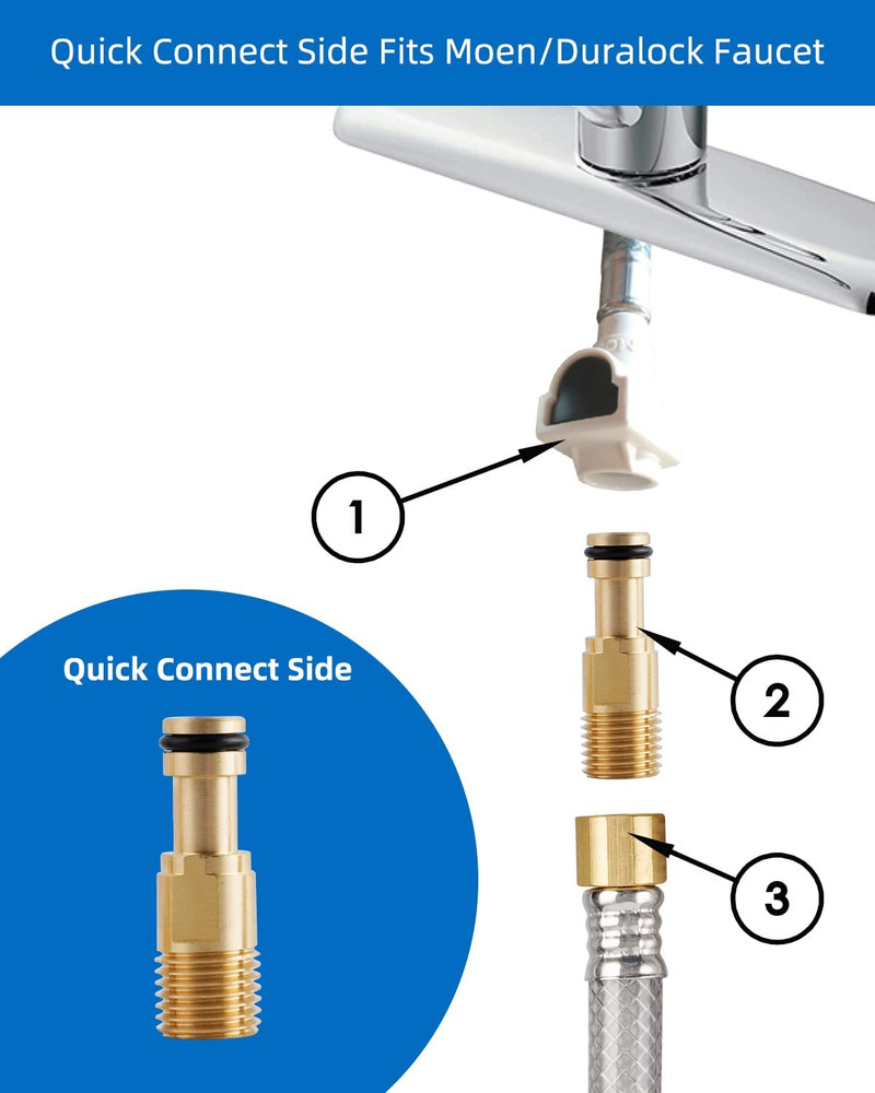 Kitchen Sink Side Sprayer with Quick Side Connector Moen Faucet Head Replacement