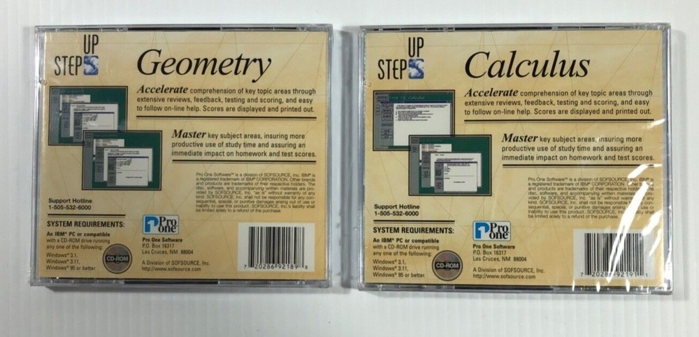 Step Up Geometry and Calculus 2 CD-ROM comprehensive self-paced curriculum NEW
