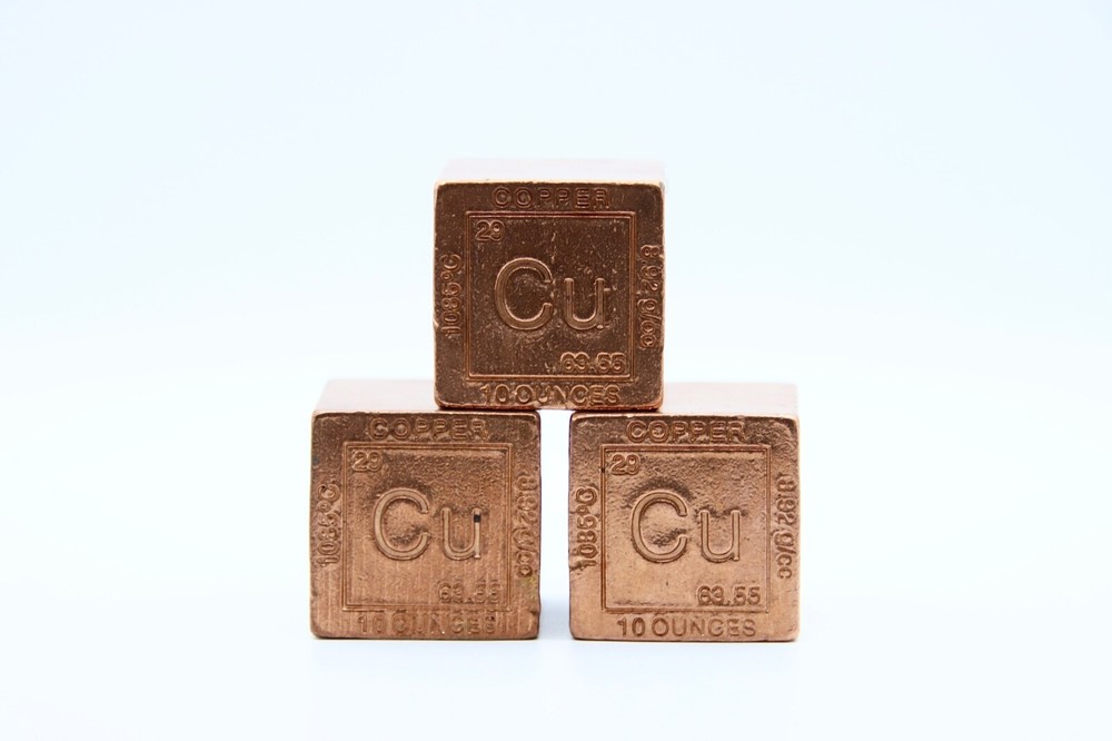 3 pack, 10 oz. Copper Cube (30 oz Total), Elemental Design, .999 Fine