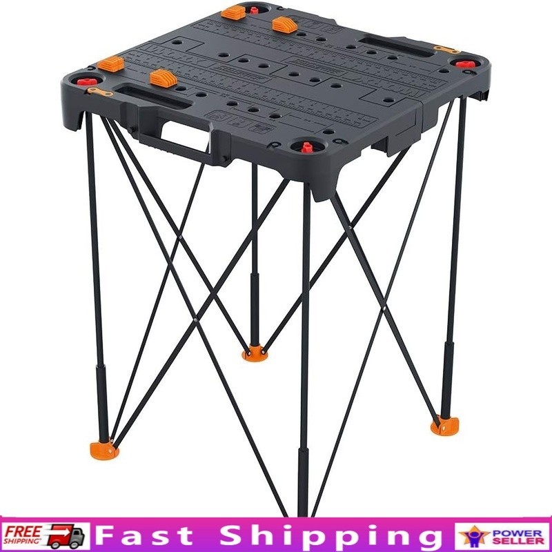 Lightweight Portable Workbench 300lbs Capacity Sturdy Folding Table W/ Clamps US