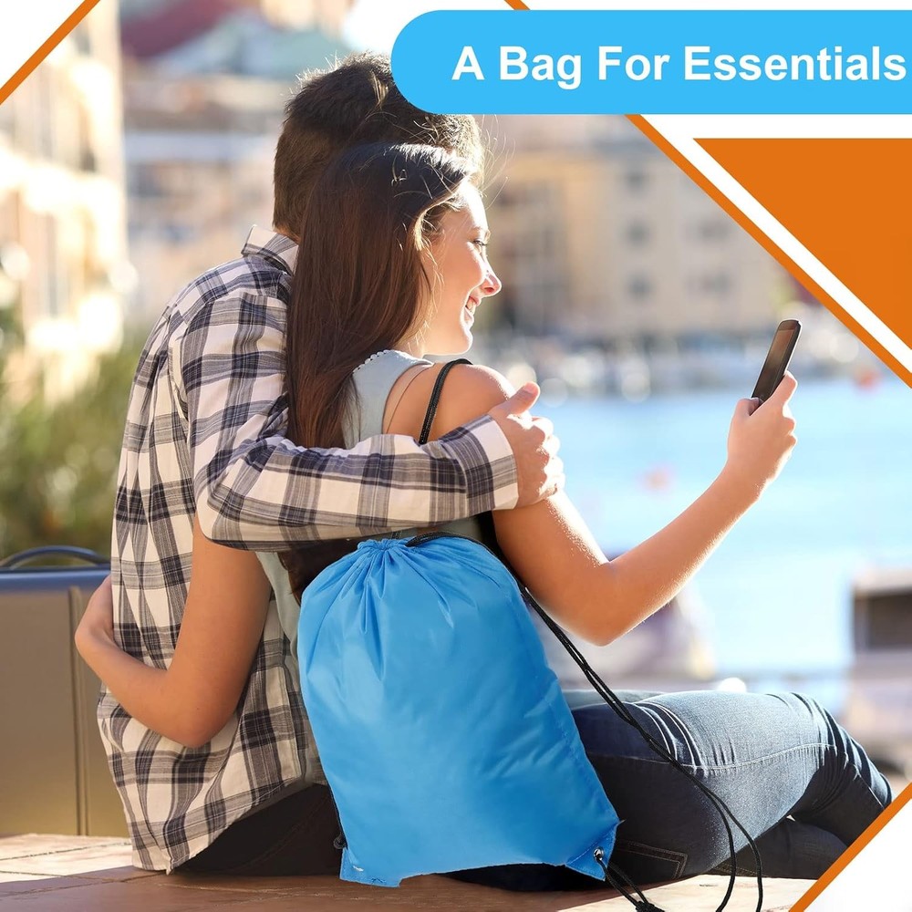 Shappy 100 Pieces Drawstring Bag Gym Portable String Sack Backpacks...