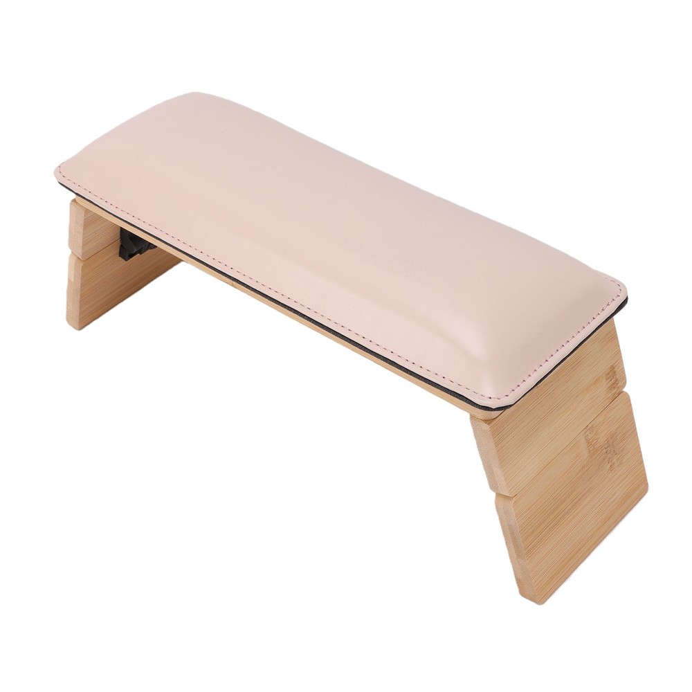 2-Foldable PU Leather Nail Hand Rest 3 Adjustable Heights For Nail Tech Salon