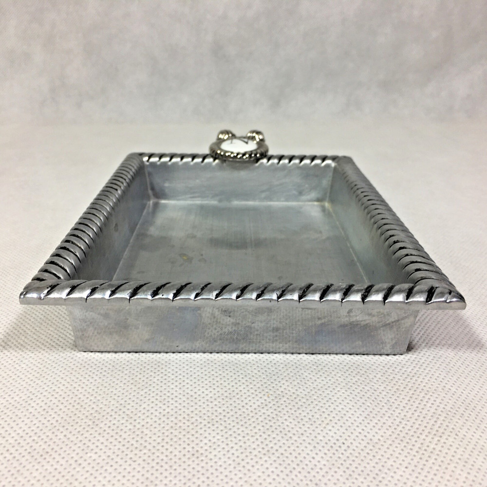 Mud Pie 2009 N Initial Metal Note Holder Tray 501013
