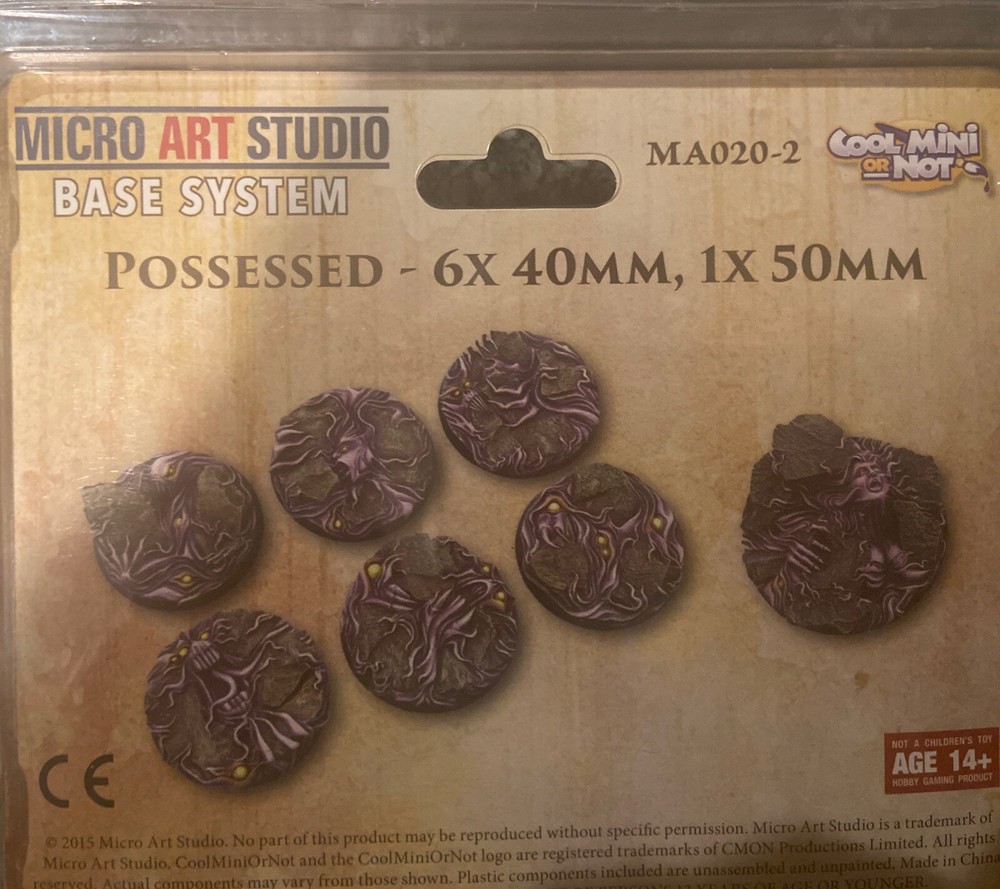Possessed Unpainted Mini Bases- Micro Art Studio 6x40mm 1x50mm