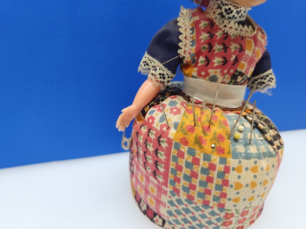 Vintage Pin Cushion Doll Missing Arm MCM Retro Sewing