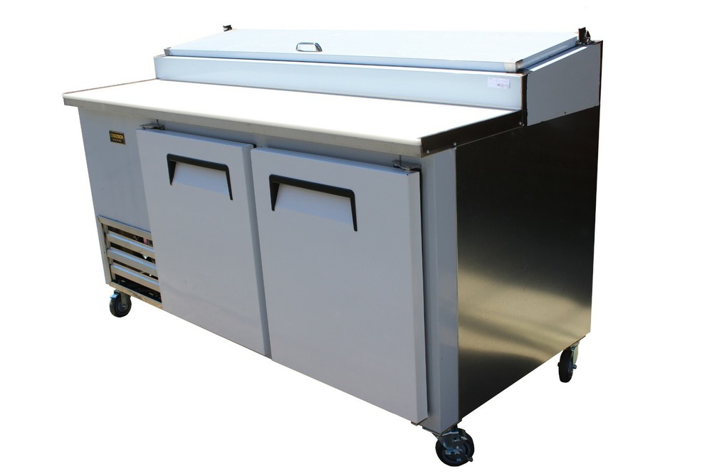 New Cooltech 2 Door Refrigerated Pizza Prep Table 67"