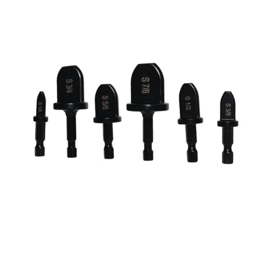 New 7pcs Air Conditioning Copper Pipe Expander Hexagonal Shank Drill Bit Reaming